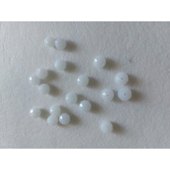 Бусины стеклянные, прозрачные, на леске "Rondelle" 10 мм белый опал, цена за 10 шт